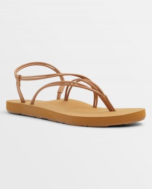 Women Roxy® Sunnyside Sandals Brown | SYNH-07918