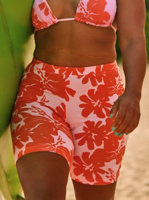 Women Roxy® Surf.Kind.Kate. Bike Shorts Pink | YVGR-47160