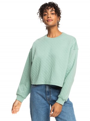 Women Roxy® Surf Break Quilted Lounge Tops Blue | BWZA-16945