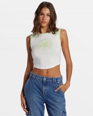 Women Roxy® Surfing Original Tank Top White | RCWP-56983