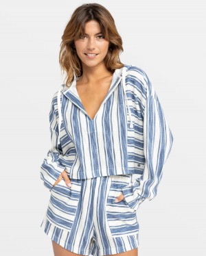 Women Roxy® Todos Santos Oversized Hoodie Stripes | NRGH-79843