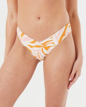 Women Roxy® V-Front High Leg Cheeky Bikini Bottoms Pink | NCLV-74021