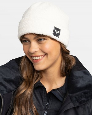 Women Roxy® Valwood Cuff Beanie White | QTUR-96723