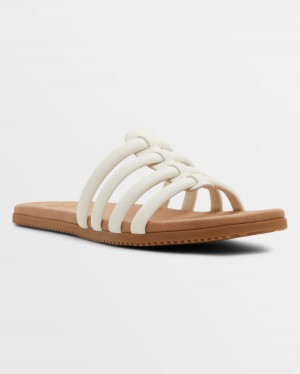 Women Roxy® Villa Daze Sandals White | ZGYL-89241