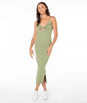 Women Roxy® Wavey Lady Midi Dress Green | XEYF-93857