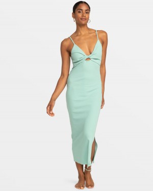 Women Roxy® Wavey Lady Midi Dress Green | AEYV-69802