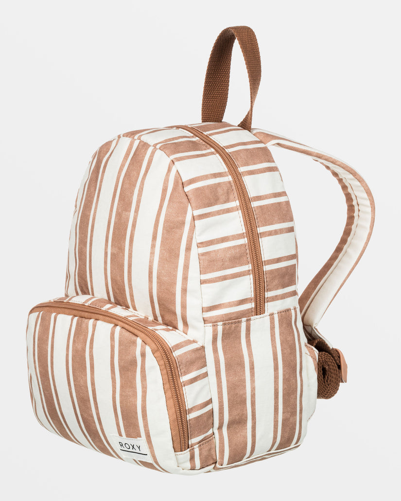 Girls's Roxy® Always Core Canvas Extra Small Backpack Brown Stripes | BRCQ-93148