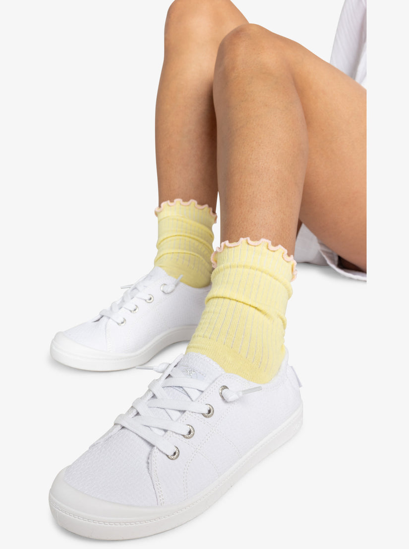 Girls's Roxy® Bayshore Plus Sneakers White | DSTR-20684