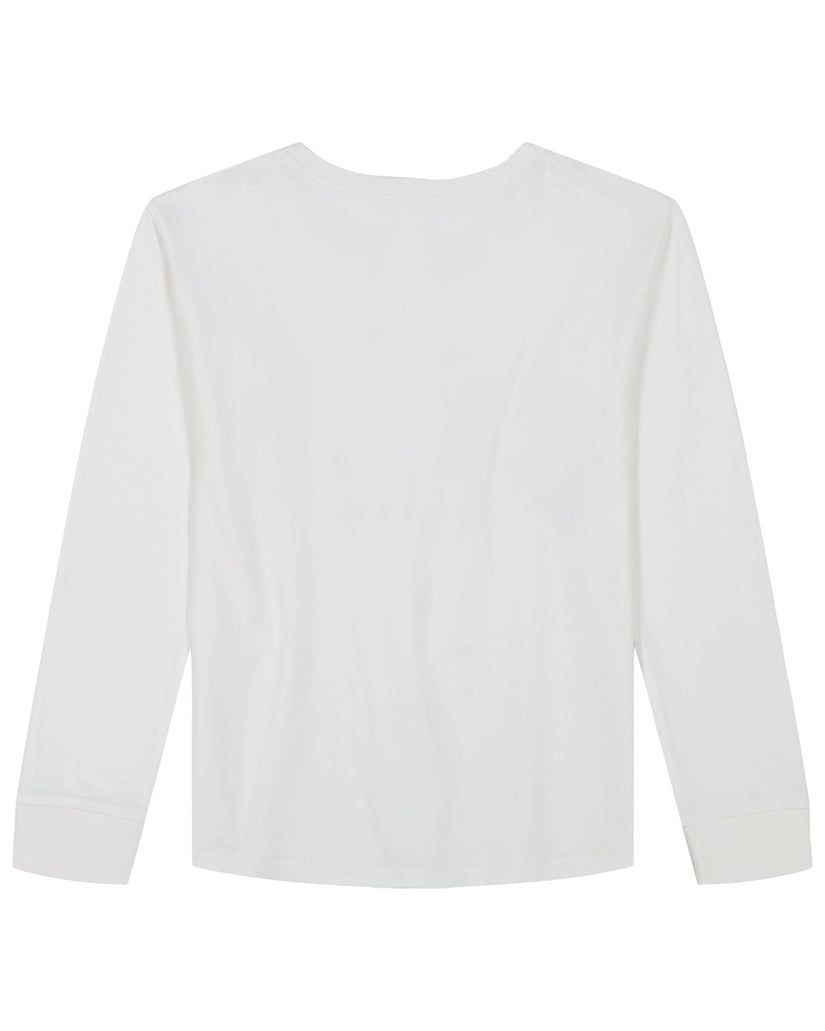 Girls's Roxy® Collegiate Arch Long Sleeve T-Shirt White | ZDWI-92186
