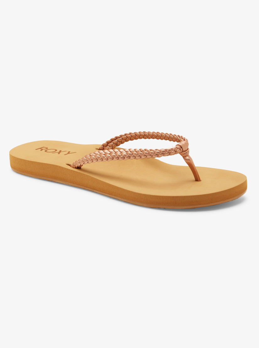 Girls's Roxy® Costas II Flip Flops Brown | GMKZ-29068