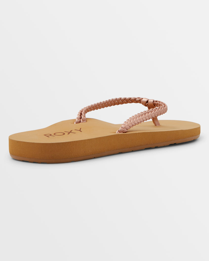 Girls's Roxy® Costas II Flip Flops Brown | GMKZ-29068