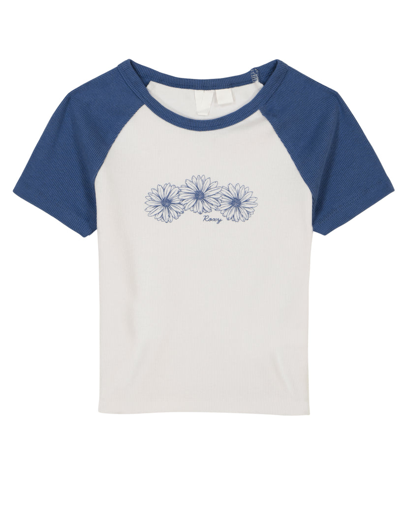 Girls\'s Roxy® Daisies Raglan T-Shirt White | LBZJ-81392