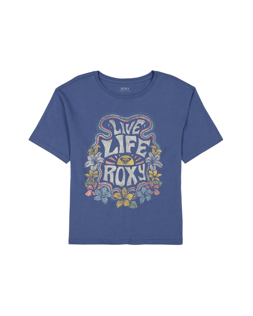 Girls\'s Roxy® Live Life Oversized T-Shirt Blue | LOSE-57926