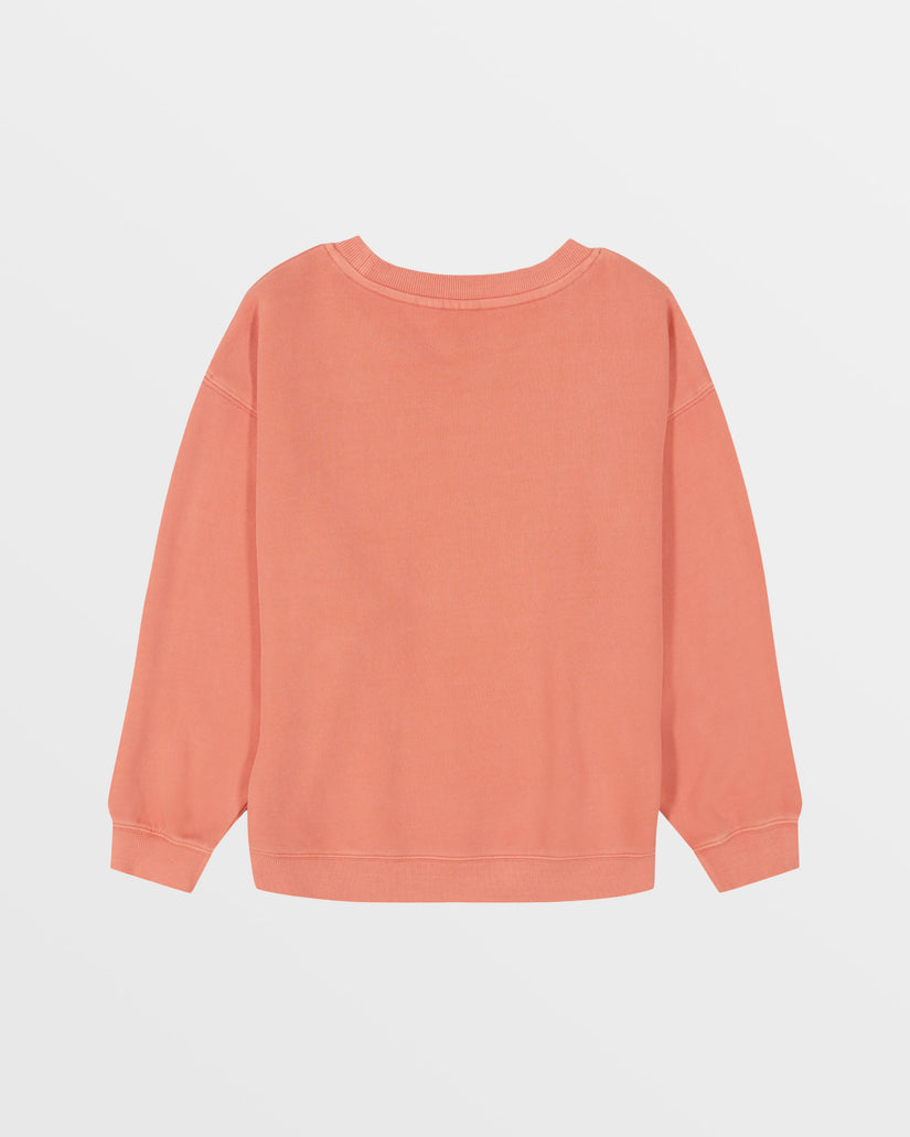Girls's Roxy® Morning Hike Oversized Crew Sweatshirt Orange | AUXR-30584