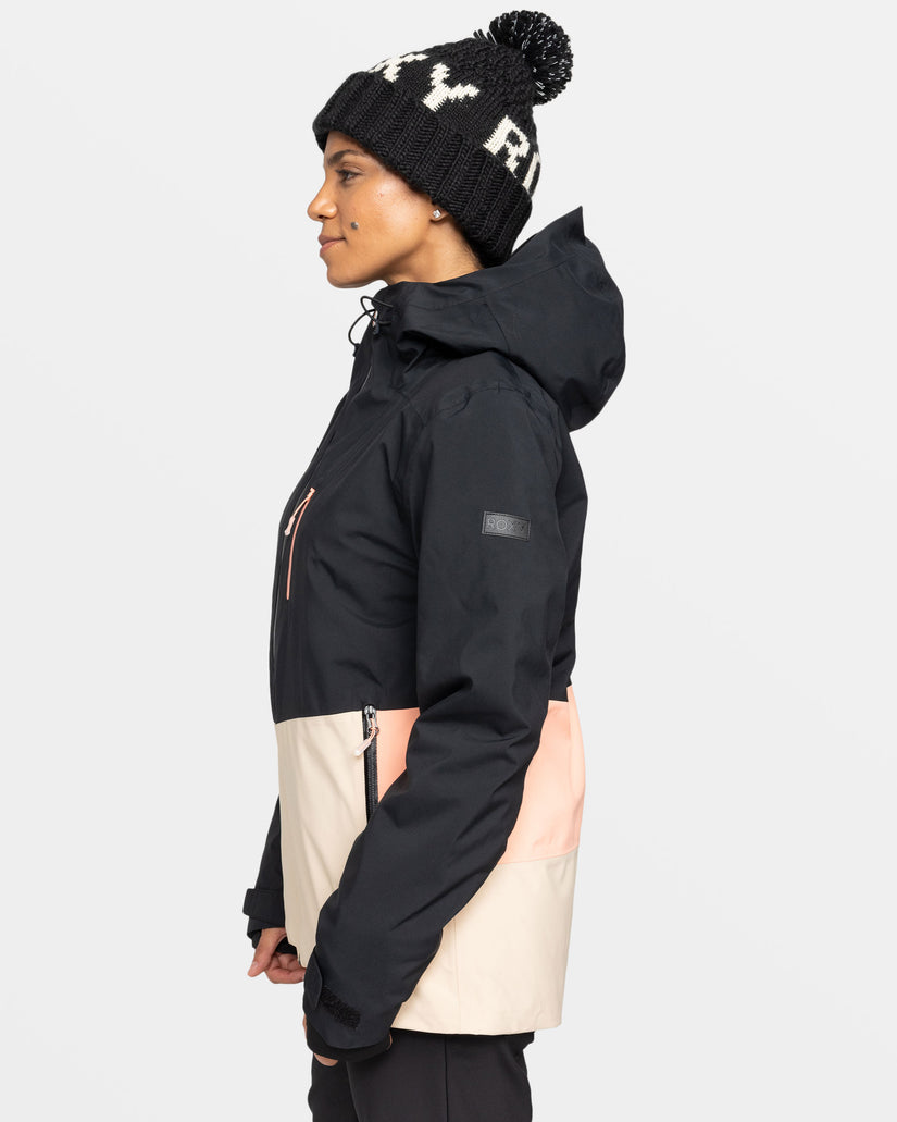 Girls's Roxy® Peakside Snowboard Jackets White / Black | XJIP-16047