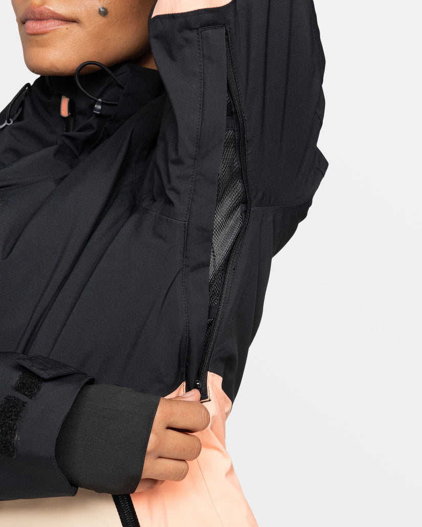 Girls's Roxy® Peakside Snowboard Jackets White / Black | XJIP-16047