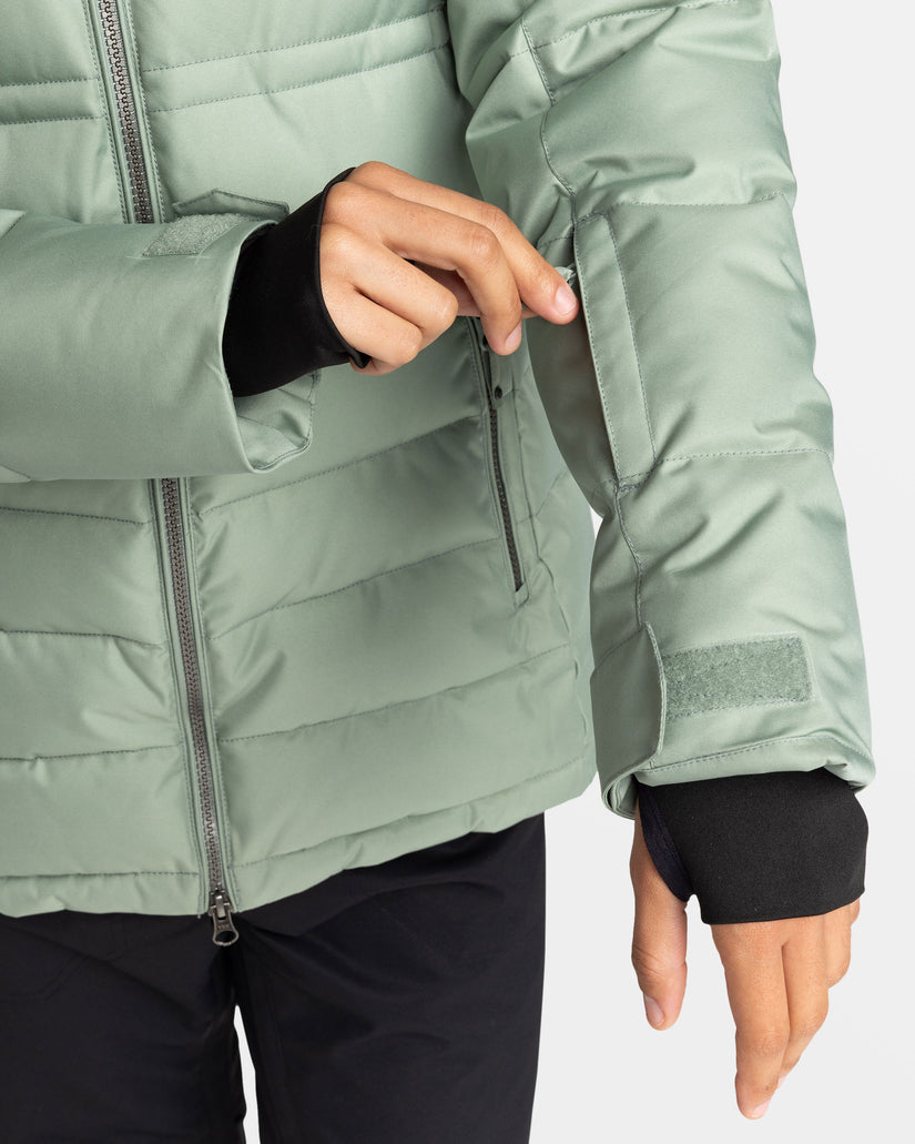 Girls's Roxy® Quinn Snowboard Jackets Green | UEYI-28495