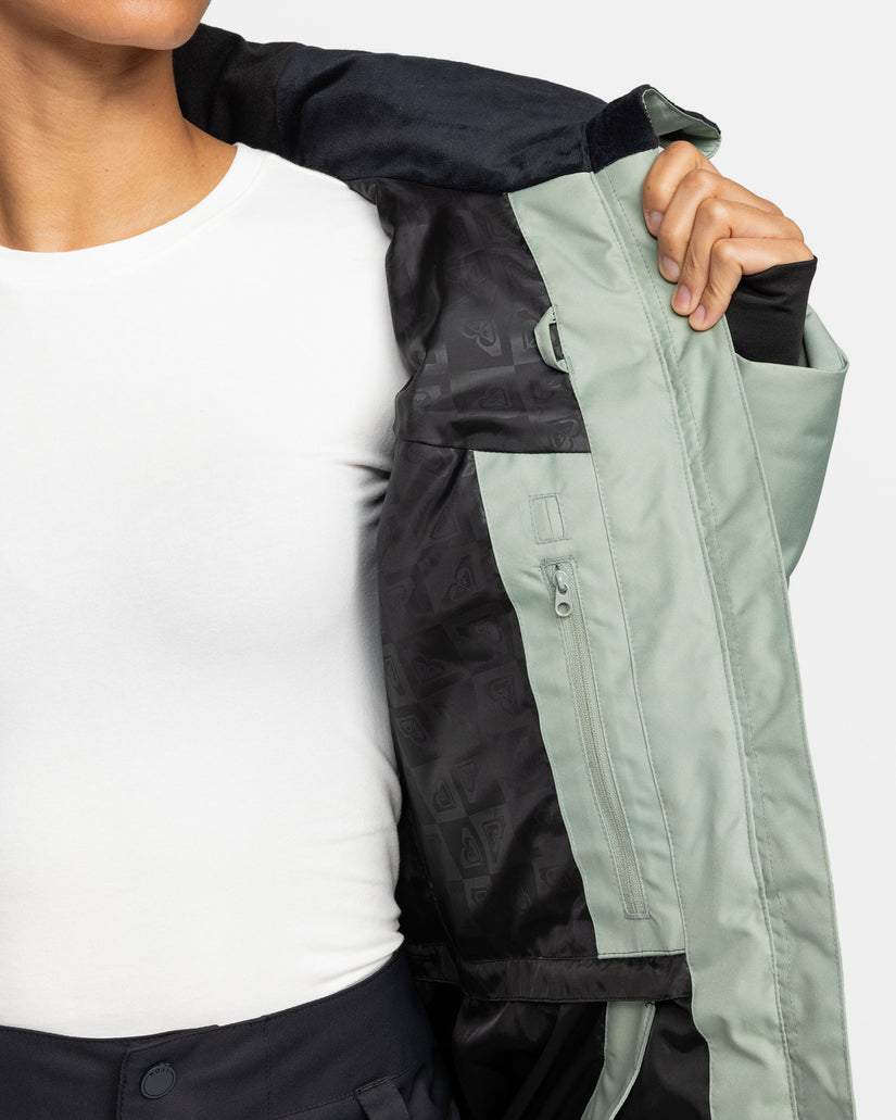Girls's Roxy® Quinn Snowboard Jackets Green | UEYI-28495