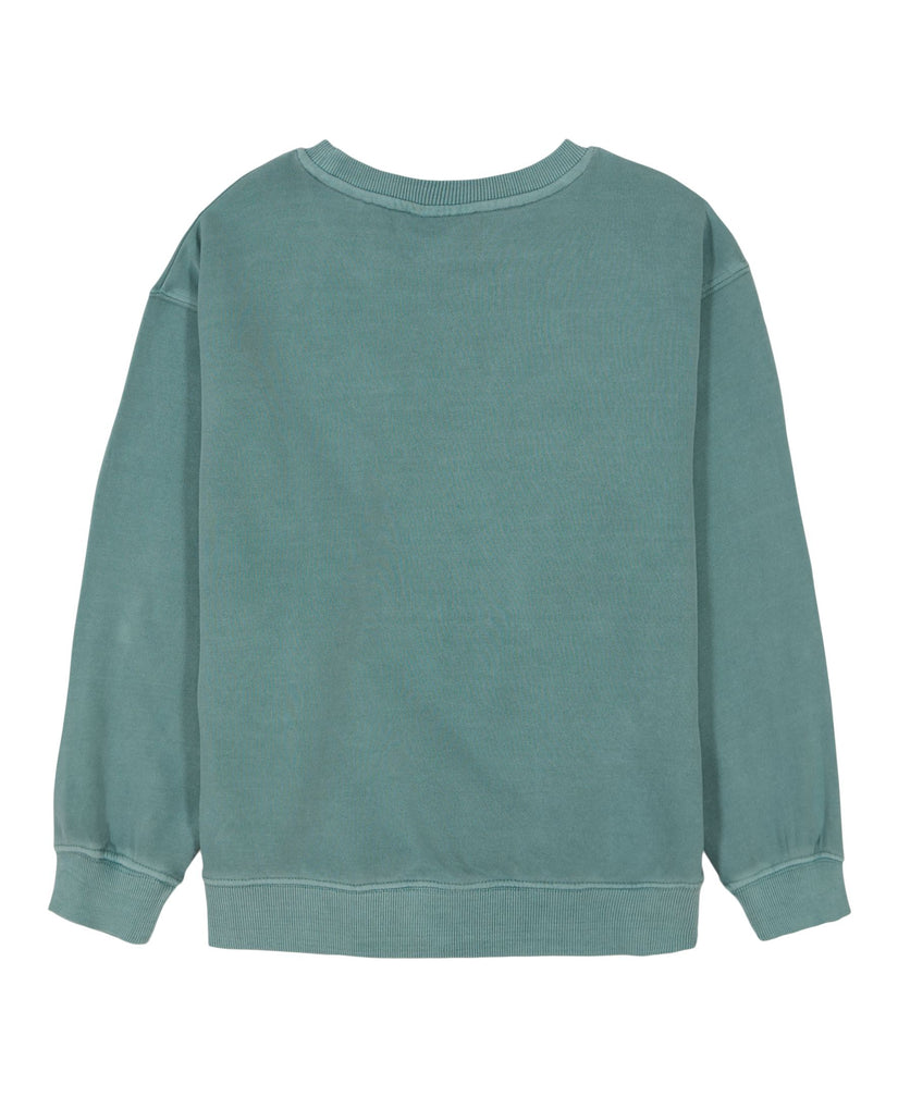 Girls's Roxy® Salty Oversized Crew Sweatshirt Green | REKX-61420