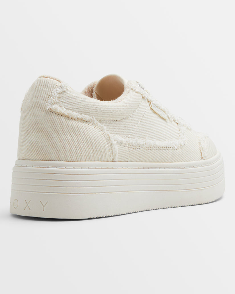 Girls's Roxy® Sheilahh 2.0 Fray Sneakers White | SREQ-50623