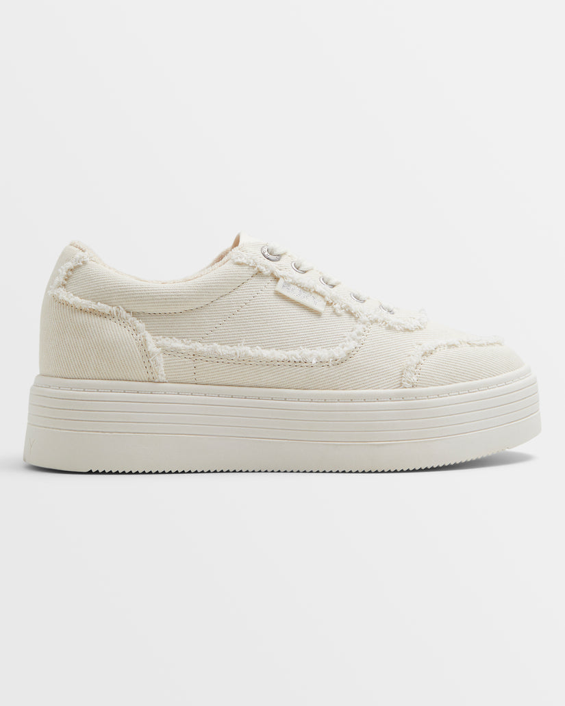 Girls's Roxy® Sheilahh 2.0 Fray Sneakers White | SREQ-50623