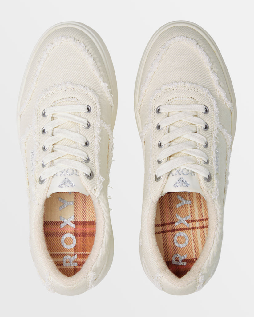 Girls's Roxy® Sheilahh 2.0 Fray Sneakers White | SREQ-50623