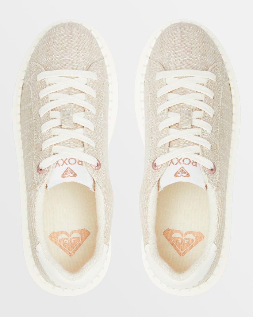 Girls's Roxy® Stellar Sneakers Beige | WMAK-06294