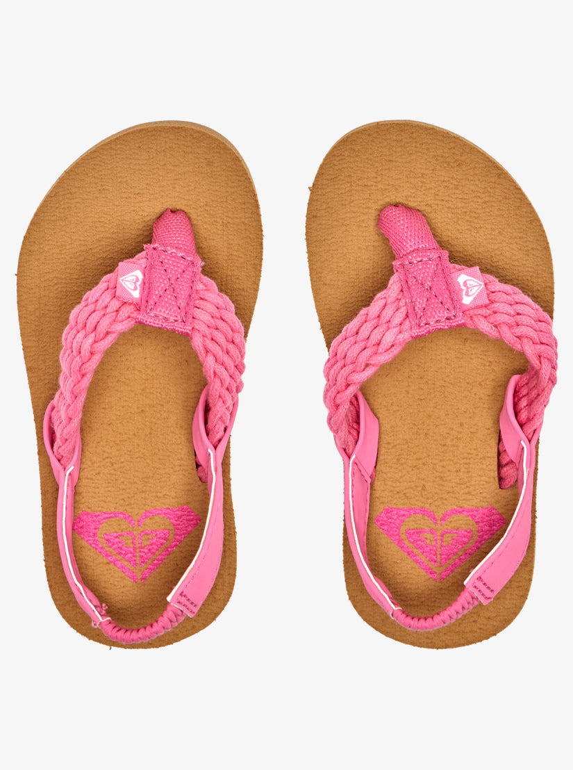 Girls's Roxy® Toddlers Porto Sandals Pink | BSQC-14395