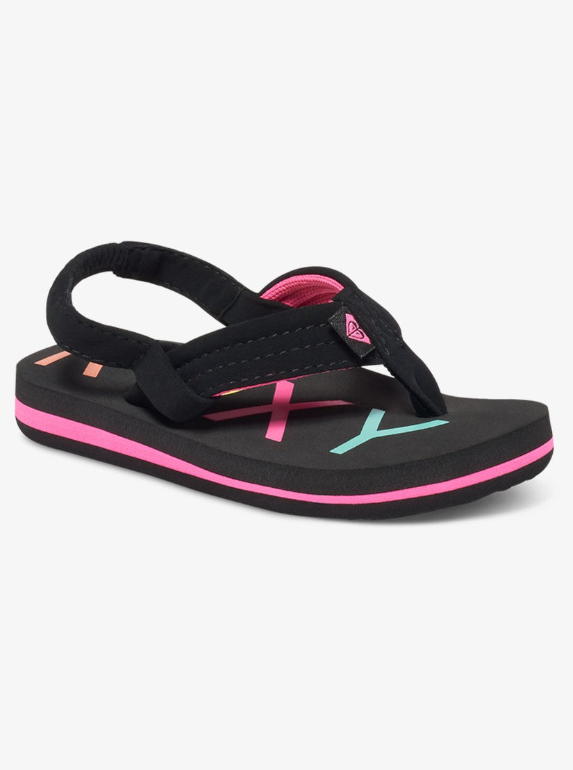 Girls's Roxy® Toddlers Vista III Sandals Black | DTZV-18547