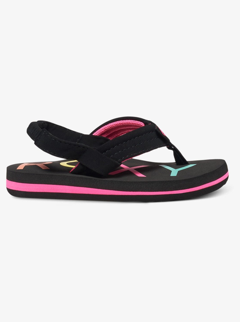 Girls's Roxy® Toddlers Vista III Sandals Black | DTZV-18547