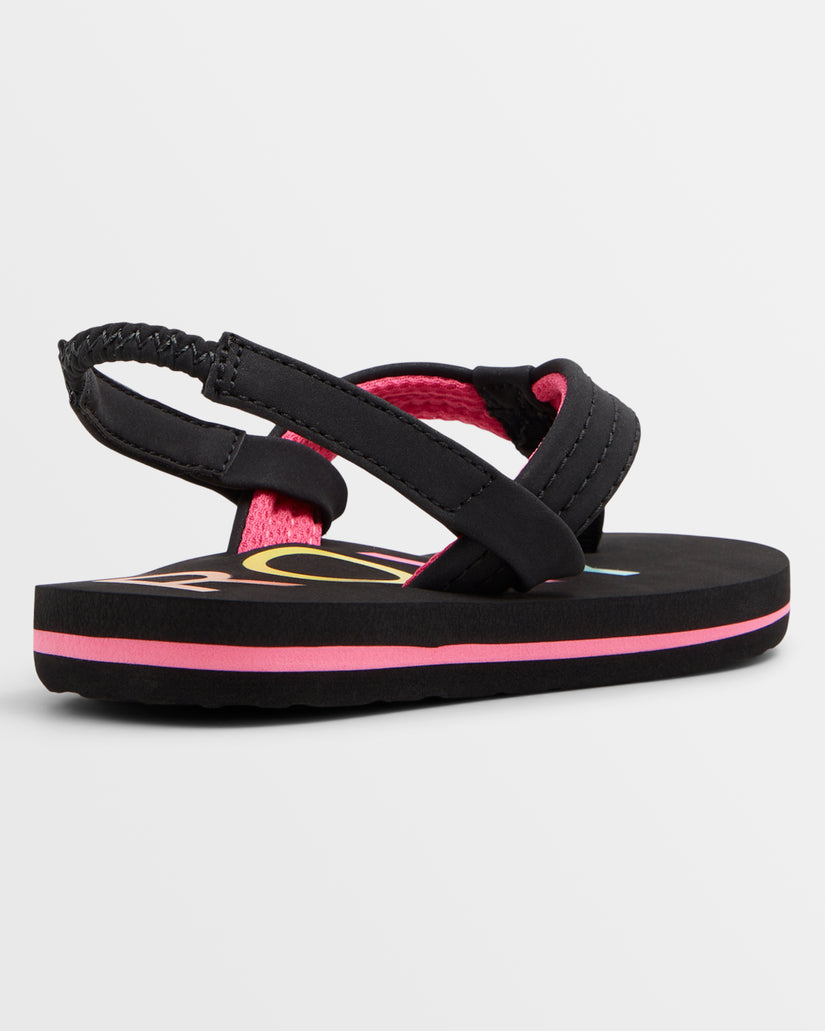 Girls's Roxy® Toddlers Vista III Sandals Black | DTZV-18547