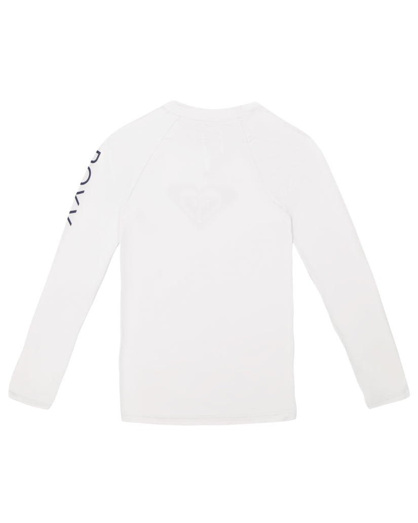Girls's Roxy® Whole Hearted Long Sleeve Rashguards White | FZXS-28613