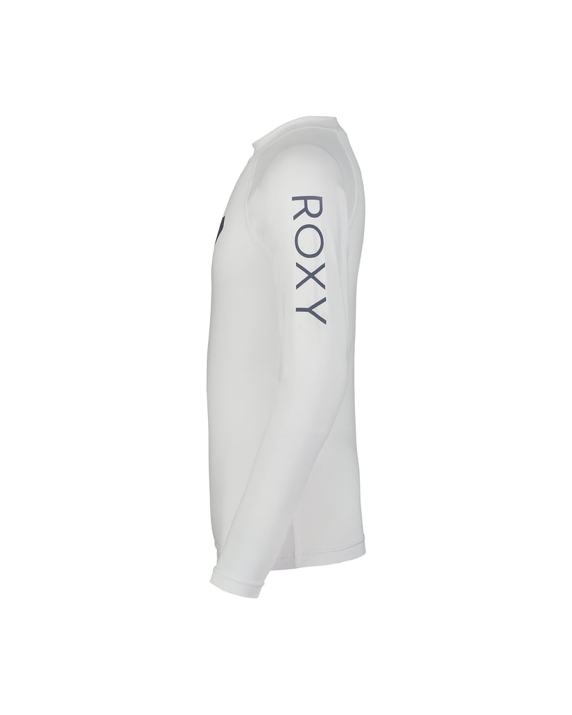 Girls's Roxy® Whole Hearted Long Sleeve Rashguards White | FZXS-28613