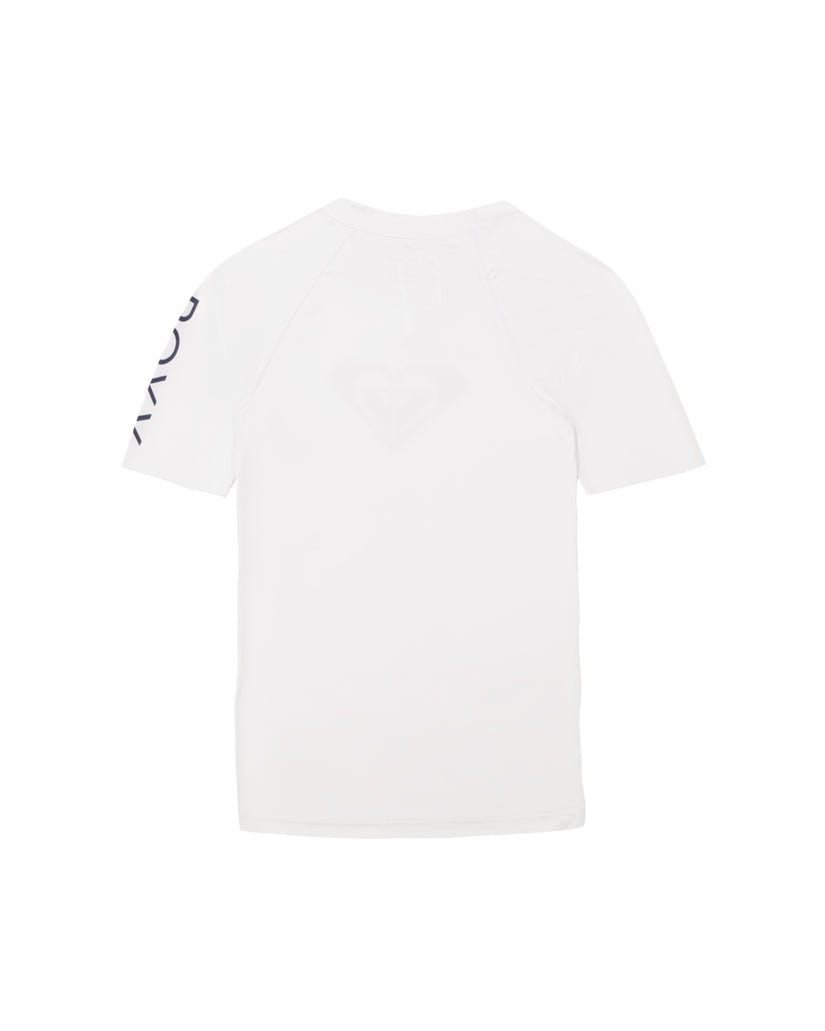 Girls's Roxy® Whole Hearted Short Sleeve Rashguards White | CAJR-39421