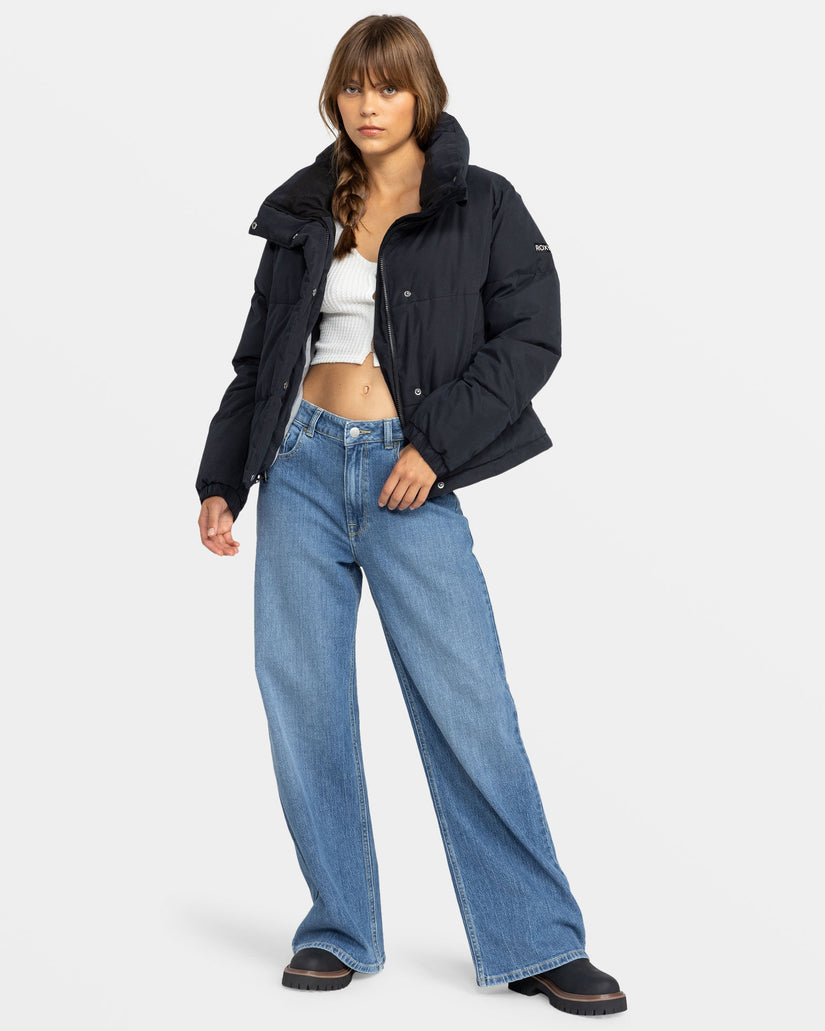 Girls's Roxy® Winter Rebel Insulated Winter Jackets Black | UKCO-79201