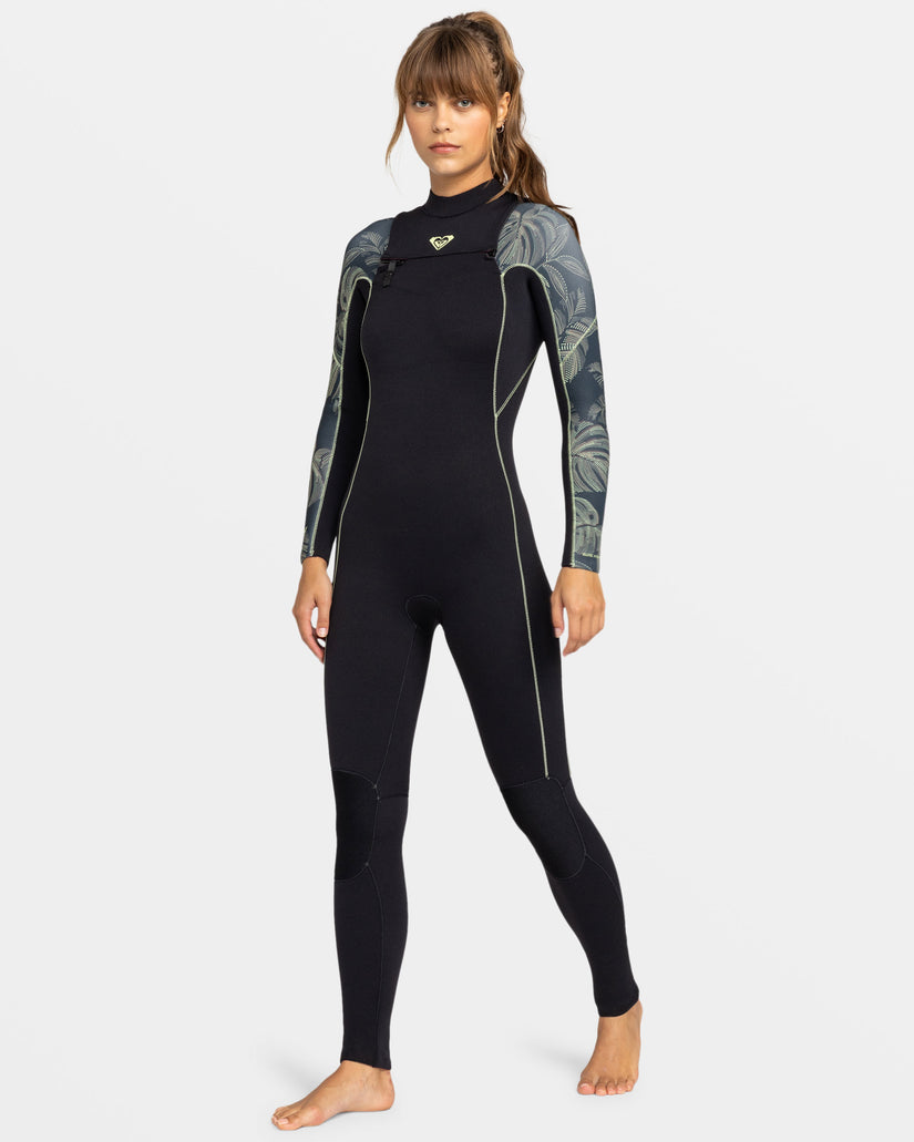 Women Roxy® 3/2mm Elite Chest Zip Wetsuit Dark Grey | PHOS-90764