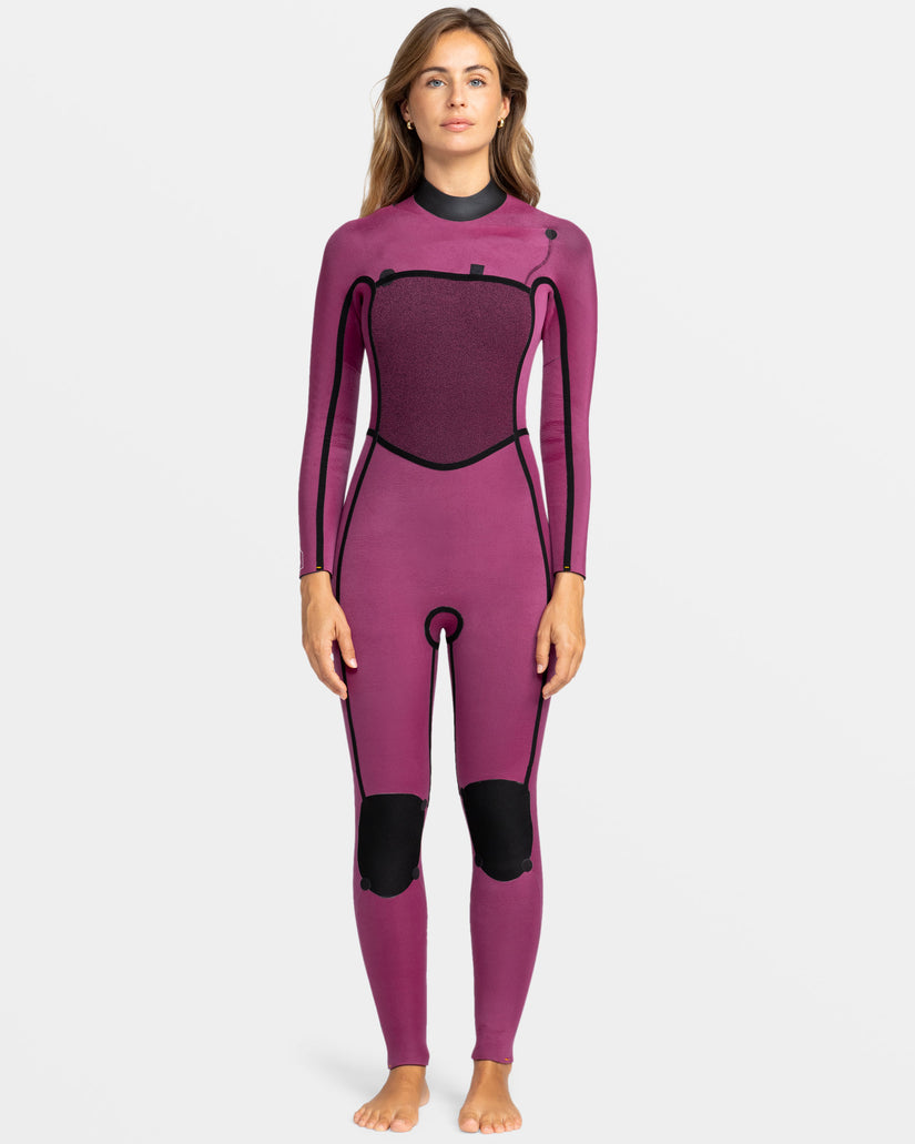Women Roxy® 3/2mm Rise Chest Zip GBS Wetsuit Burgundy | UWCA-95320
