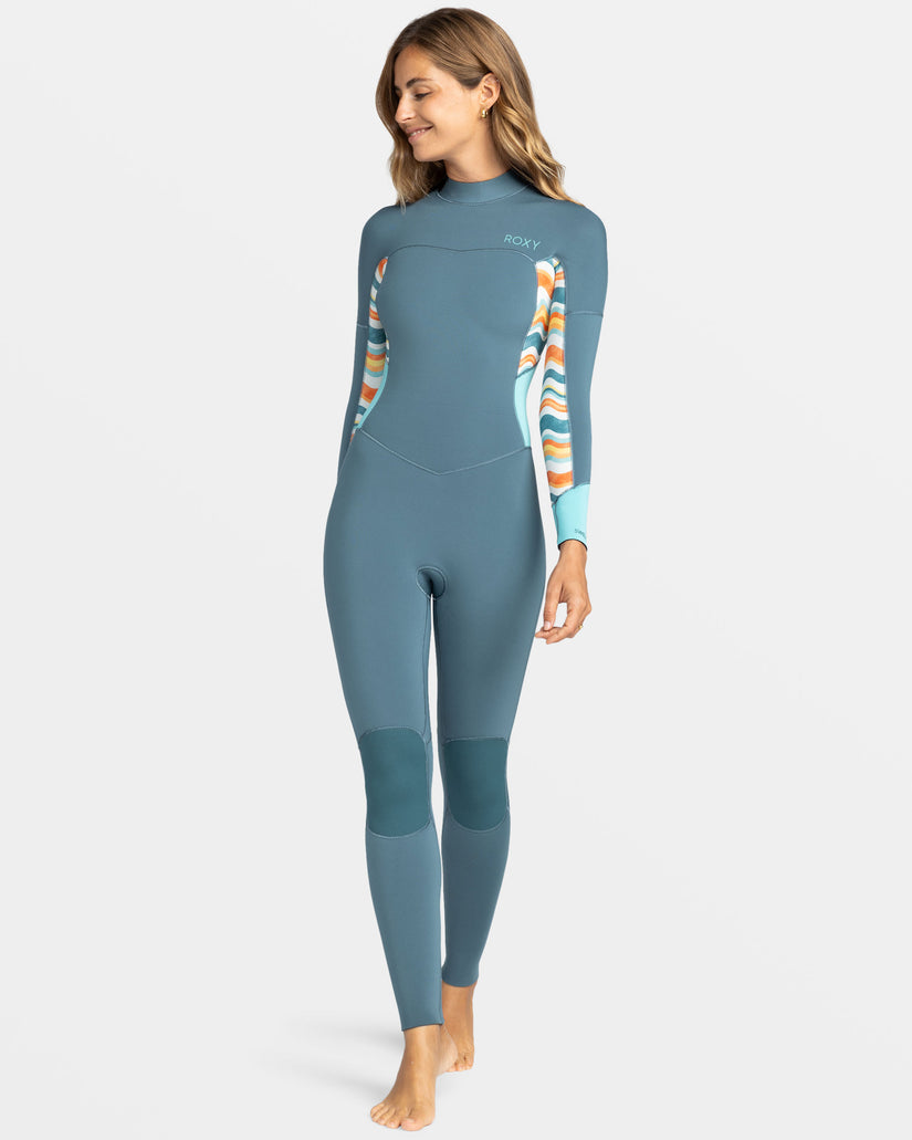 Women Roxy® 3/2mm Swell Series Back Zip Wetsuit Blue | IRFS-16807