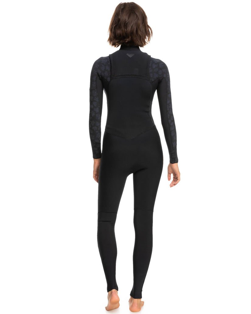 Women Roxy® 3/2mm Swell Series Chest Zip Wetsuit Black | UHSD-26738