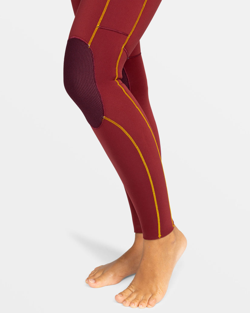 Women Roxy® 4/3mm Rise Chest Zip GBS Wetsuit Burgundy | VNHD-57632