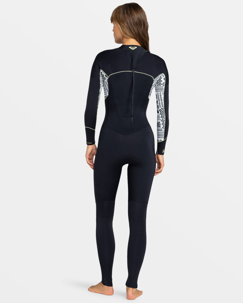 Women Roxy® 4/3mm Swell Series Back Zip Wetsuit Black | SEAG-48729