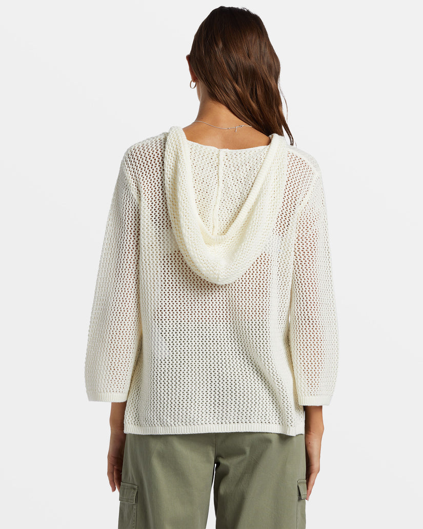 Women Roxy® After Beach Break V-Neck Sweaters White | QCKA-58203