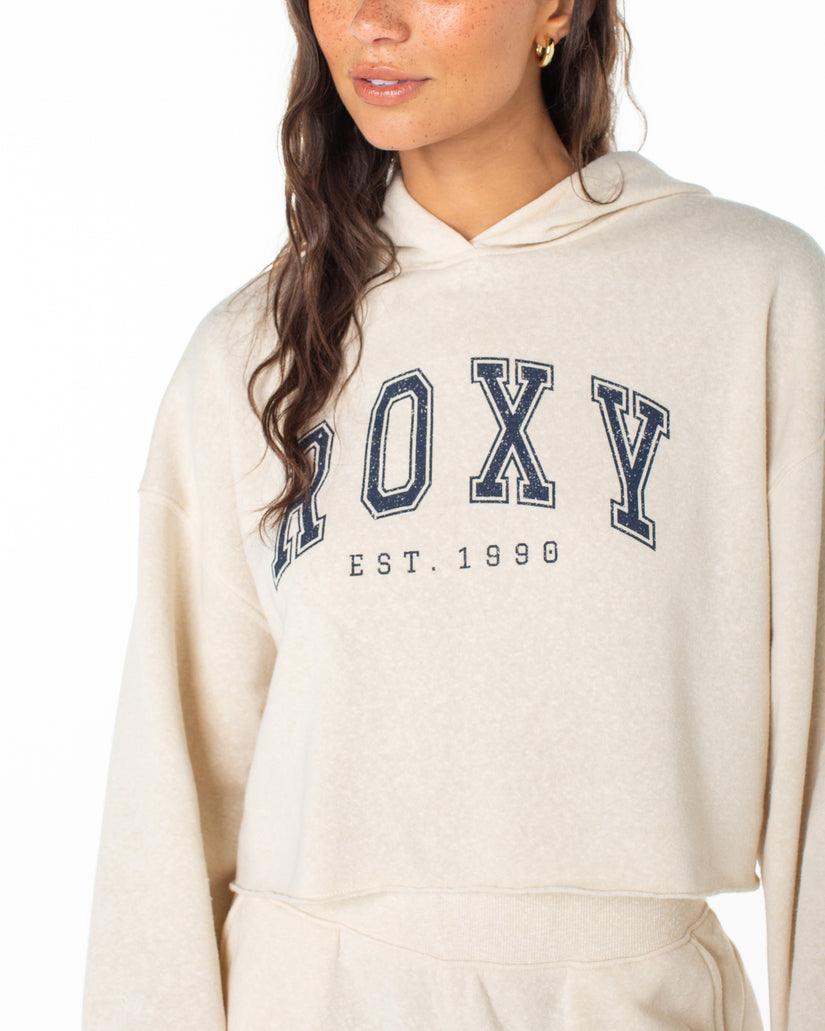 Women Roxy® Afternoon Hike Crop Hoodie Beige | CRAG-56709