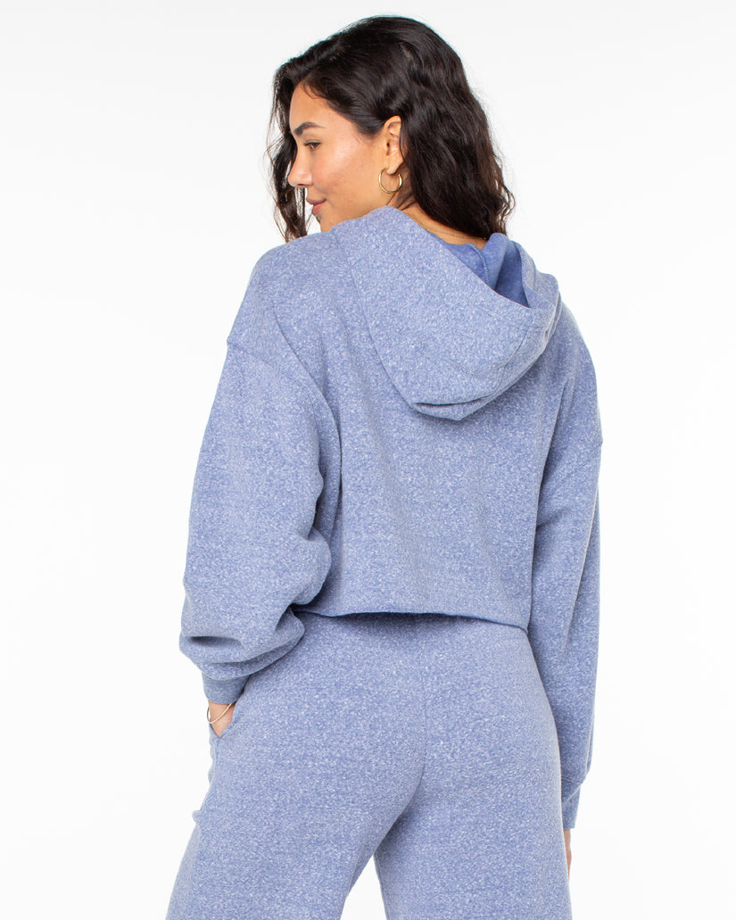 Women Roxy® Afternoon Hike Crop Hoodie Blue | MYQL-68173