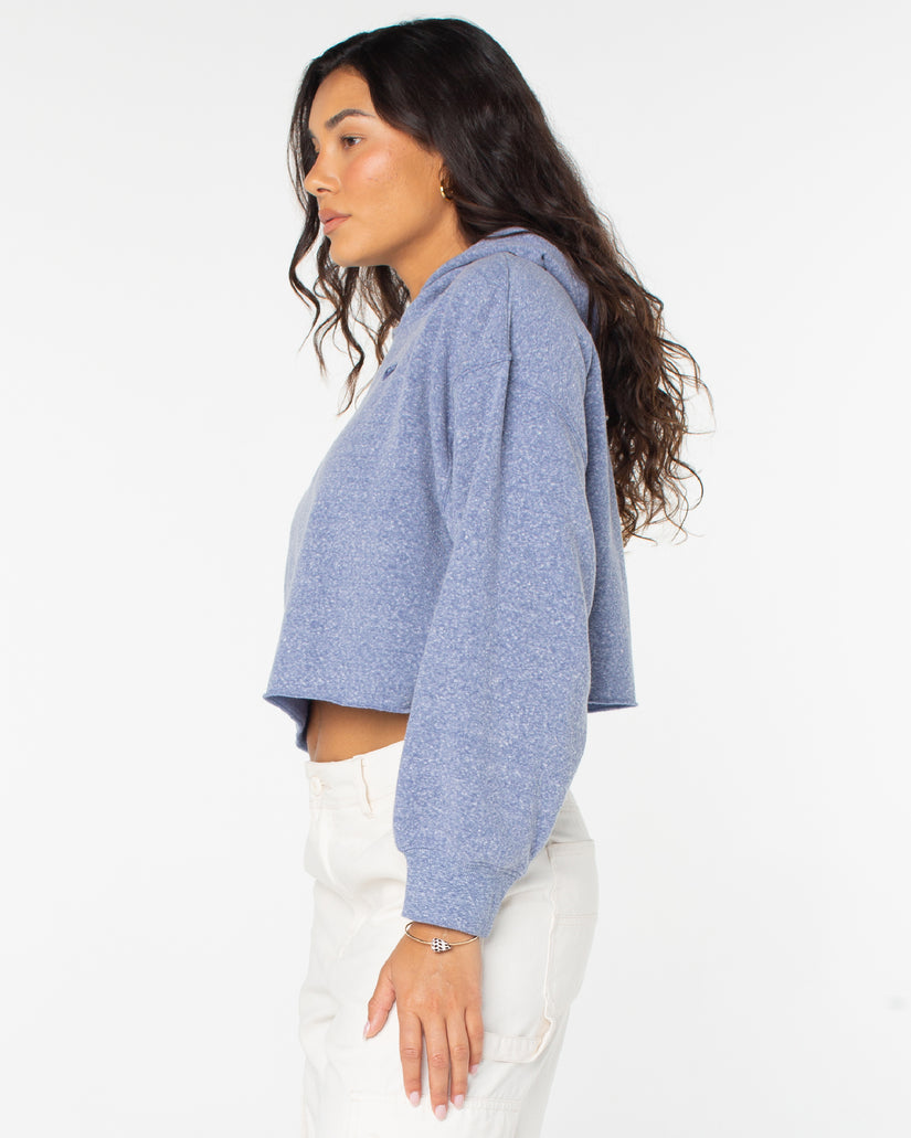 Women Roxy® Afternoon Hike Crop Hoodie Blue | MYQL-68173