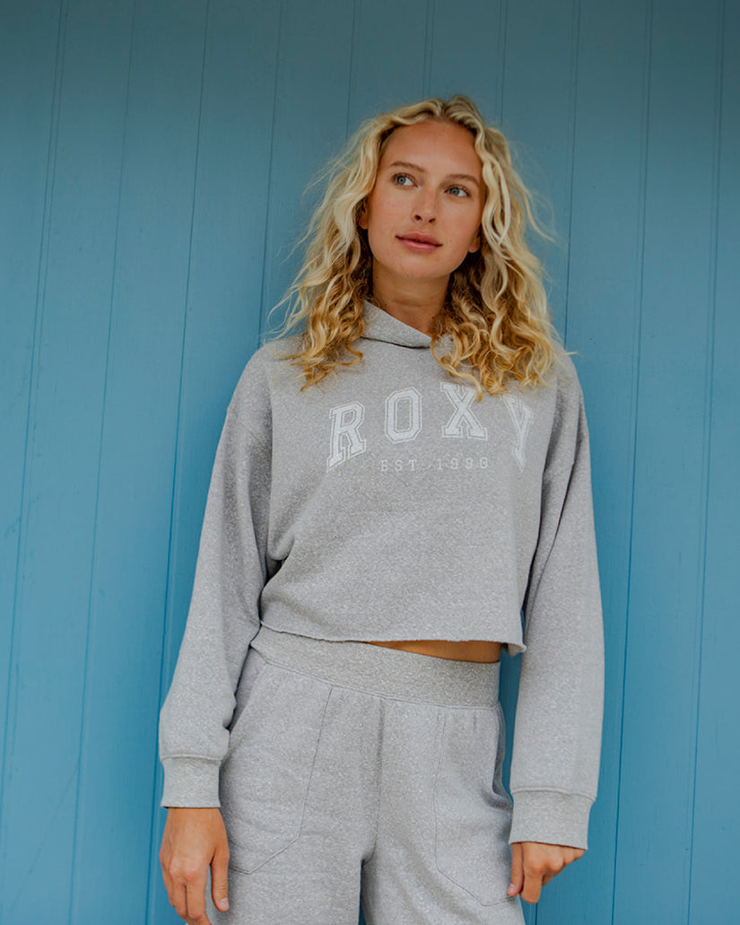 Women Roxy® Afternoon Hike Crop Hoodie Grey | KJXE-83502