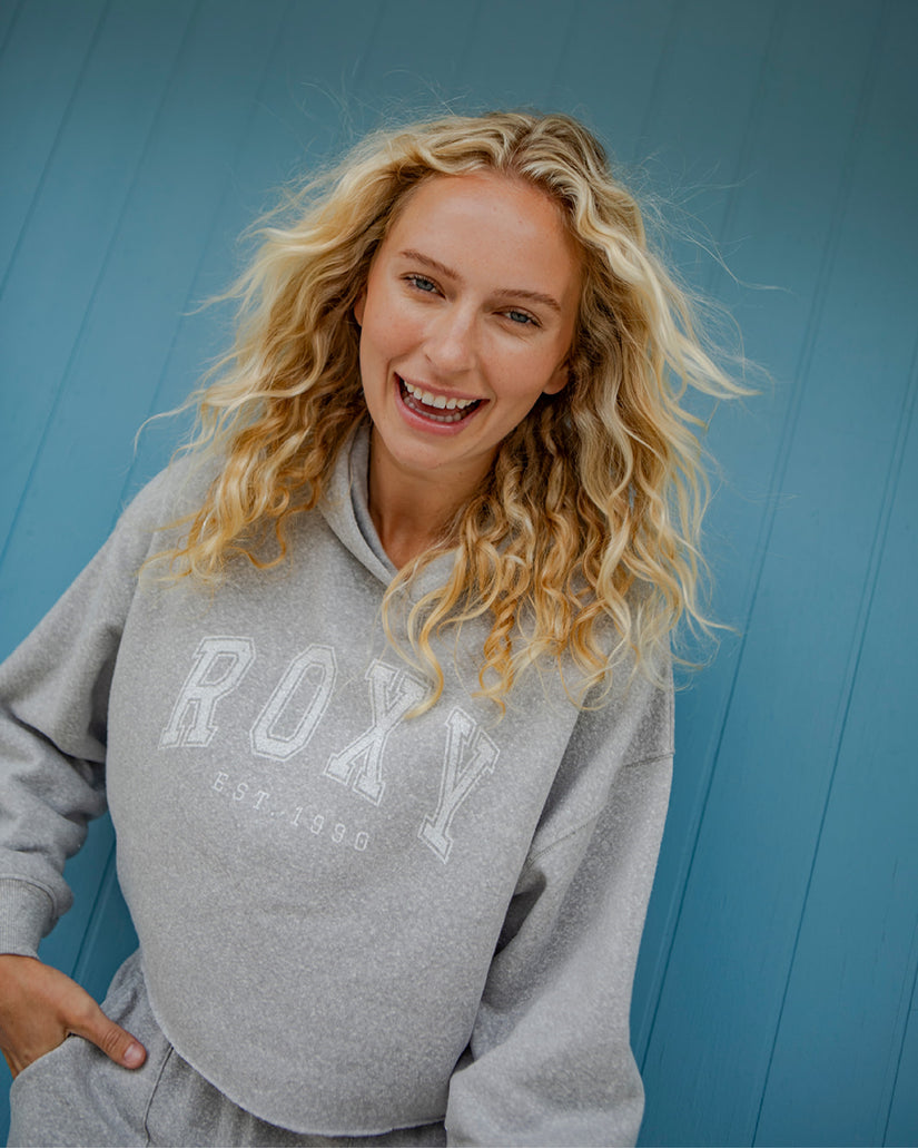 Women Roxy® Afternoon Hike Crop Hoodie Grey | KJXE-83502