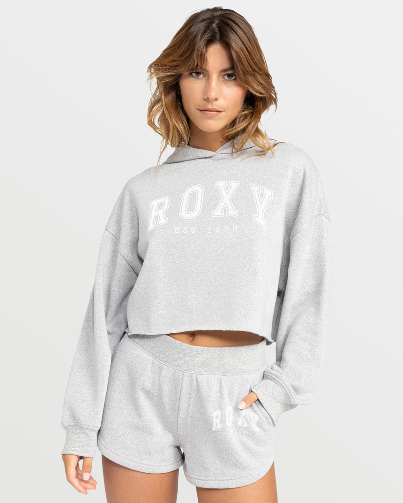 Women Roxy® Afternoon Hike Crop Hoodie Grey | KJXE-83502