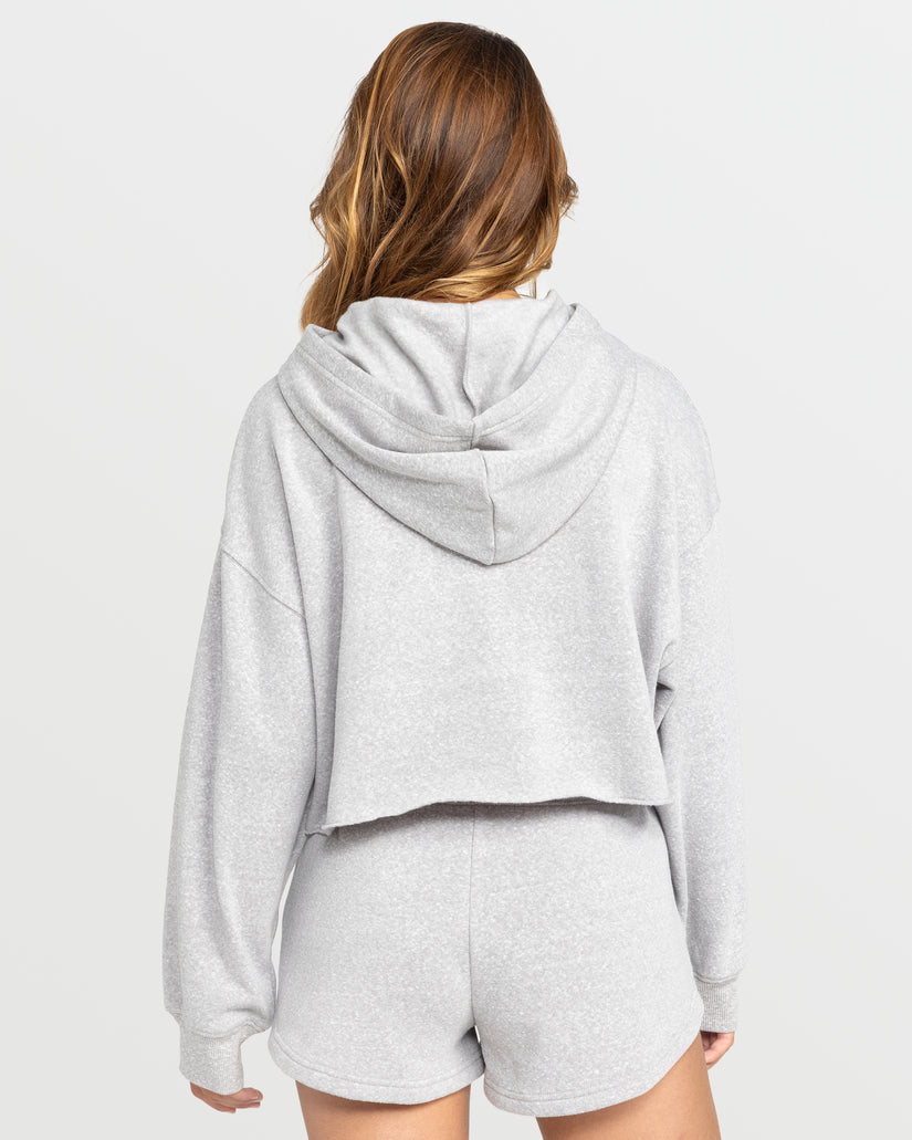 Women Roxy® Afternoon Hike Crop Hoodie Grey | KJXE-83502