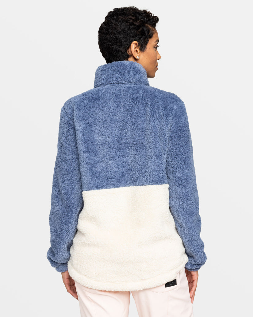 Women Roxy® Alabama Mock Neck Sweatshirt Navy / White | BSED-48076